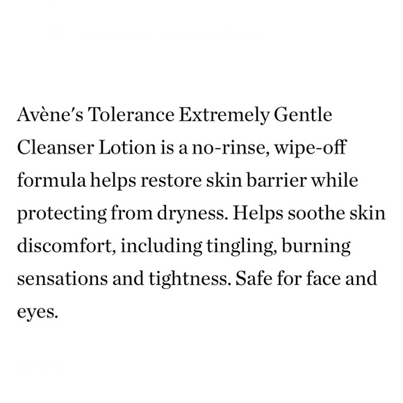 Avene Tolerance Extremely Gentle Cleanser Lotion Travel Size - Picture 2 of 3
